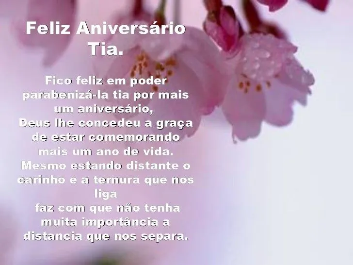 Feliz Aniversario tia