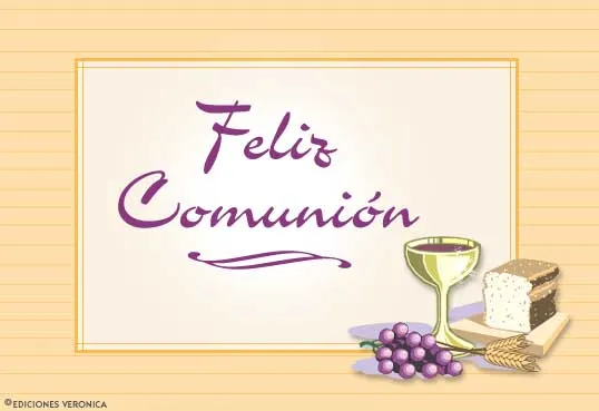 Feliz comunión, caliz, comunión