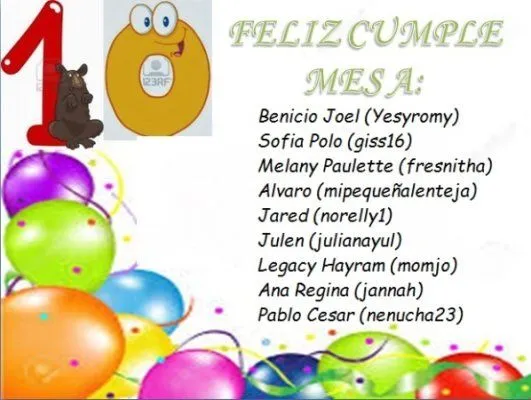 Feliz Cumple Mes!!!!!! (Julio 10, 15.) - ❤ Bebés de Noviembre ...