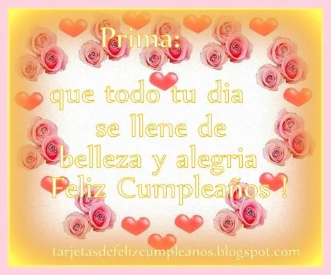 Tarjetas de cumpleaños para una prima - Imagui Tarjetas de cumpleaños para una prima - Imagui