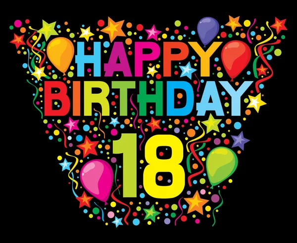 Feliz cumpleaños 18 — Vector stock © Tribaliumivanka #26979469 Feliz cumpleaños 18 — Vector stock © Tribaliumivanka #26979469