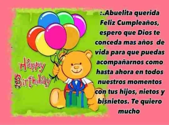 Feliz cumpleaños abuelita (Mensajes y Dedicatorias) ~ Frases de ...