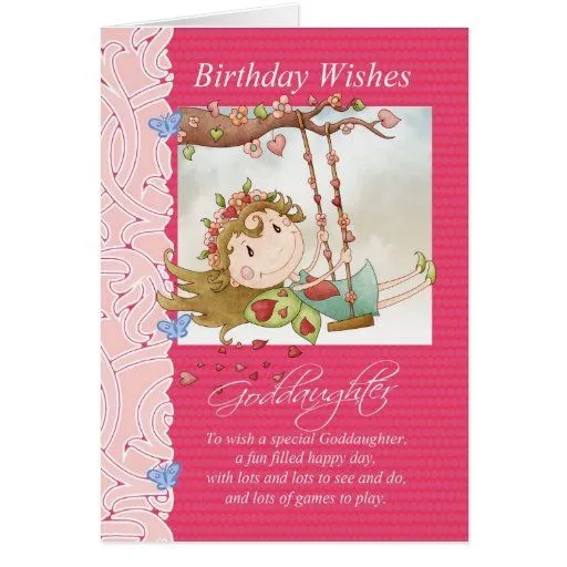 el cumpleaños de la ahijada desea la tarjeta de fe | Zazzle