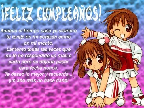 Tarjetas Anime para desear Feliz Cumpleaños | Imagenes Tiernas ... Tarjetas Anime para desear Feliz Cumpleaños | Imagenes Tiernas ...