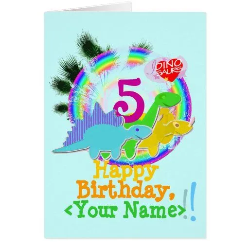 Feliz cumpleaños 5 años, su tarjeta conocida de Di | Zazzle Feliz cumpleaños 5 años, su tarjeta conocida de Di | Zazzle