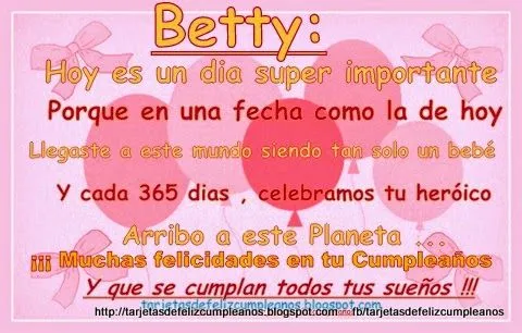 Feliz cumpleaños bety - Imagui