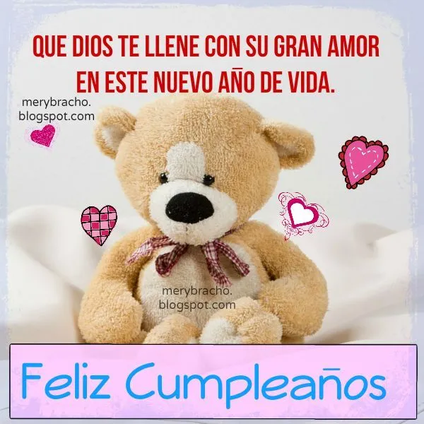 Feliz Cumpleaños. Dios te llene de su amor. Bella Tarjeta con ... Feliz Cumpleaños. Dios te llene de su amor. Bella Tarjeta con ...