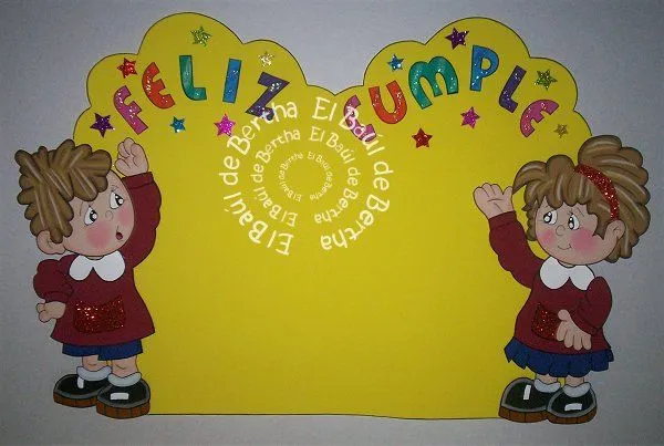 Feliz cumpleaños en foami - Imagui