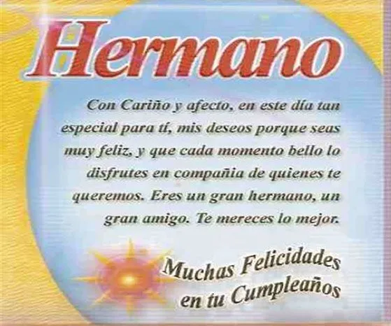 Feliz Cumpleaños Hermano - ツ Tarjetas y Postales para Desear un ...