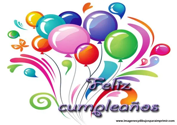 Feliz cumpleaños para imprimir-Imagenes y dibujos para imprimir