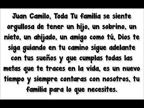 Feliz Cumpleaños Juan Camilo Hijo mio te amo!!! 18 Años - - YouTube Feliz Cumpleaños Juan Camilo Hijo mio te amo!!! 18 Años - - YouTube