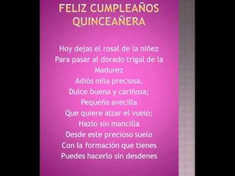 FELIZ CUMPLEAÑOS QUINCEAÑERA - YouTube