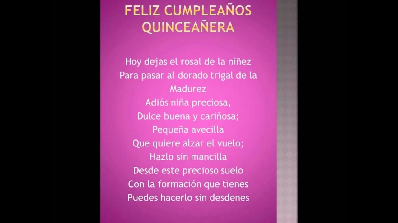 FELIZ CUMPLEAÑOS QUINCEAÑERA - YouTube