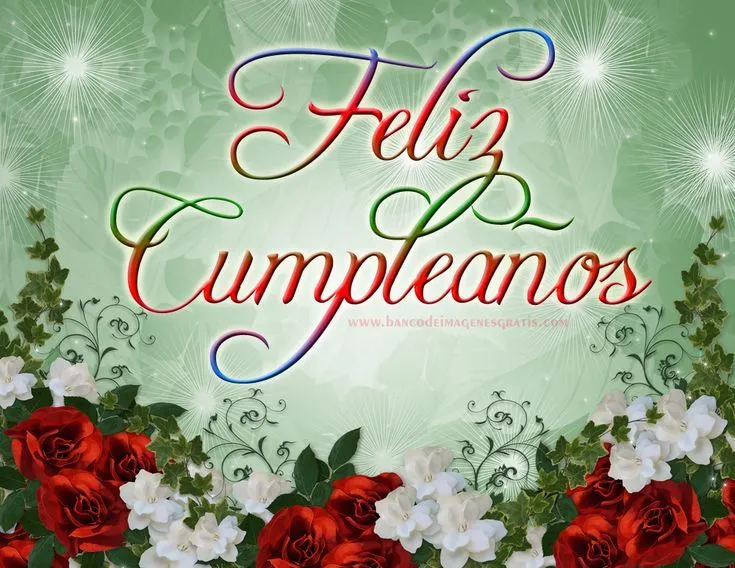 feliz-cumpleaños-rosas-y-flores | ŦĔĹĨŹ ČÚМРĹĔÁŃŐŚ | Pinterest ...