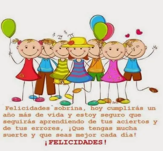 Feliz cumpleaños sobrina ~ Frases de cumpleaños