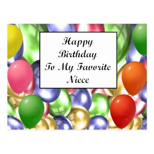Feliz cumpleaños a mi sobrina preferida postal | Zazzle Feliz cumpleaños a mi sobrina preferida postal | Zazzle