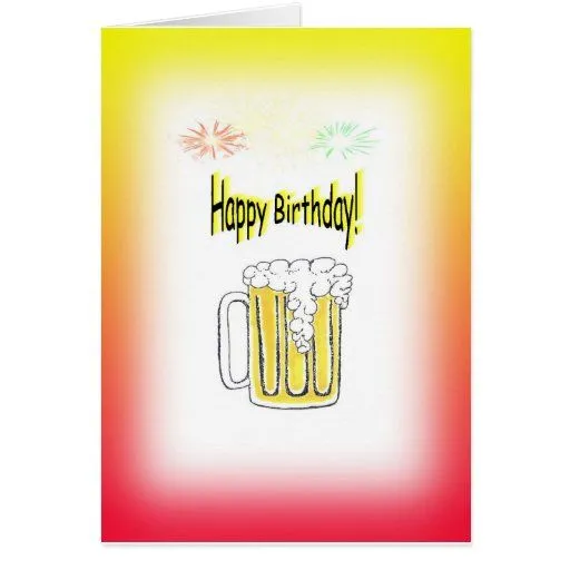 Feliz cumpleaños con la taza de cerveza y los fueg tarjeta | Zazzle Feliz cumpleaños con la taza de cerveza y los fueg tarjeta | Zazzle