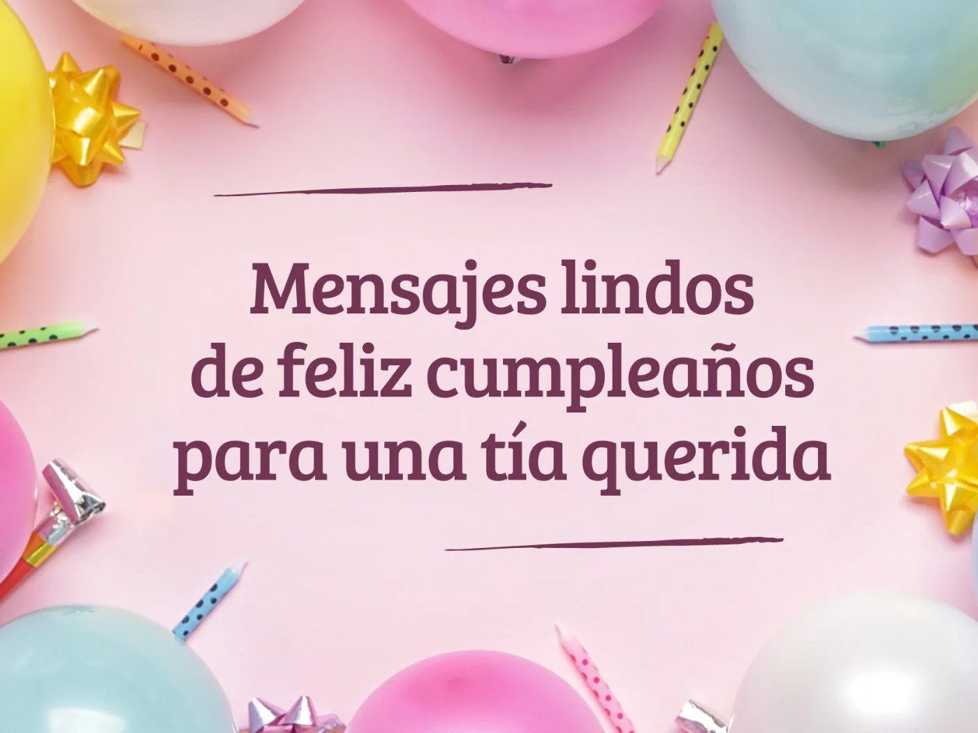 Feliz cumpleaños para una tía querida 