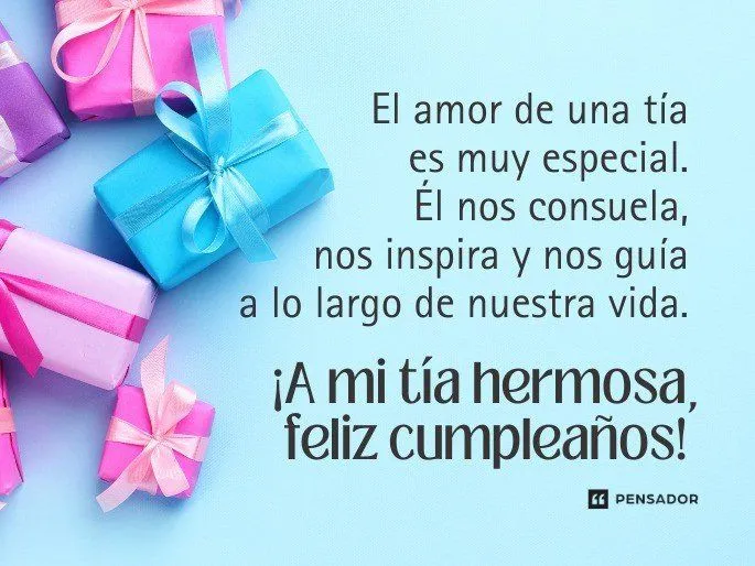 Feliz cumpleaños para una tía querida 