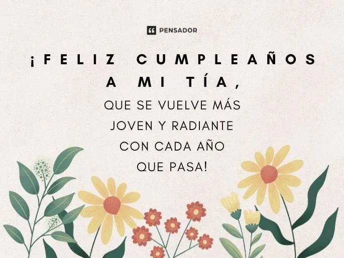 Feliz cumpleaños para una tía querida 