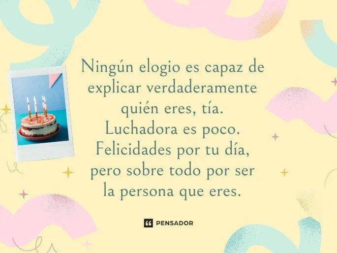 Feliz cumpleaños para una tía querida 