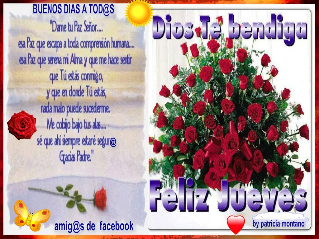 feliz jueves que tengan un lindo dia jueves para tod@s DIOS les ...