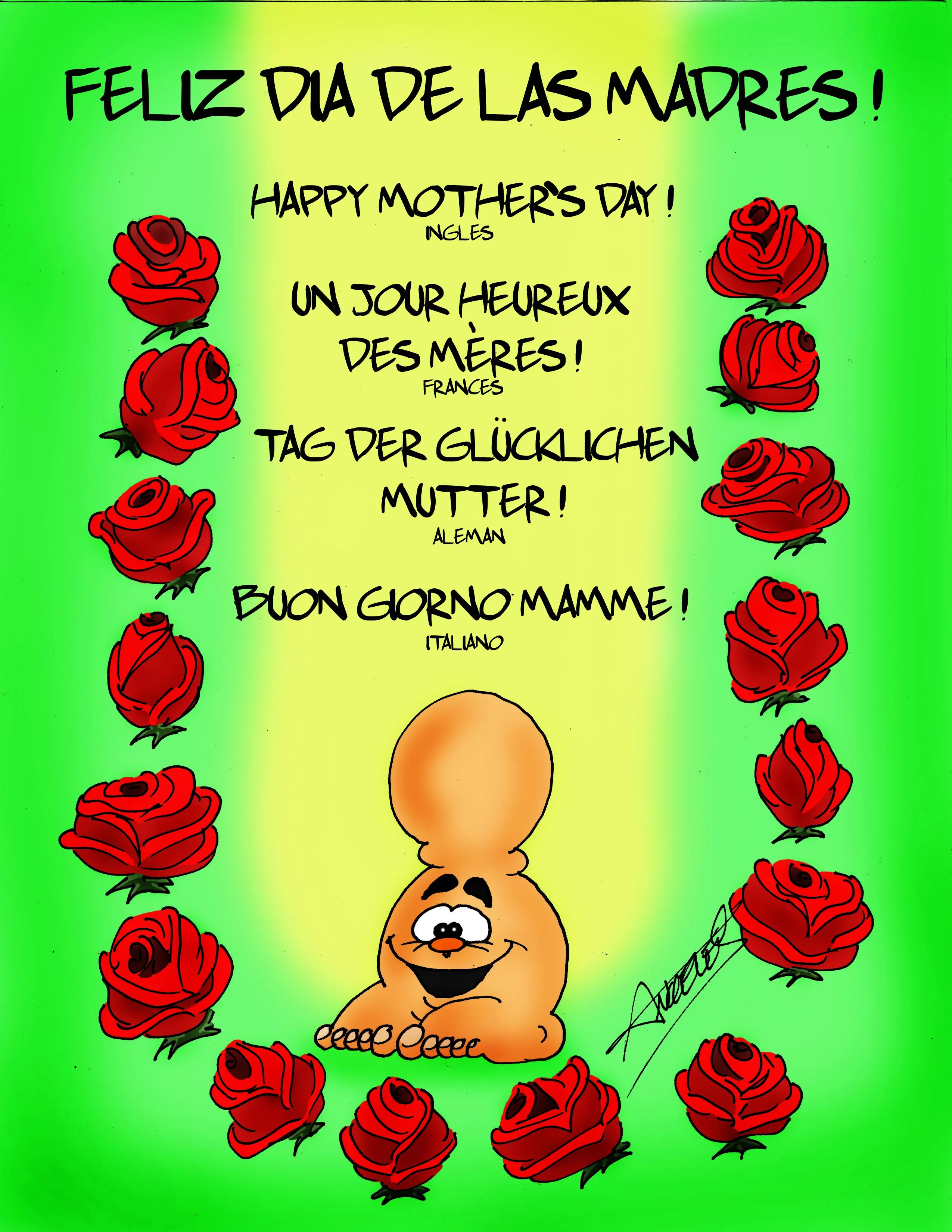 Feliz día de las MADRES!!! | ivangelescartoon