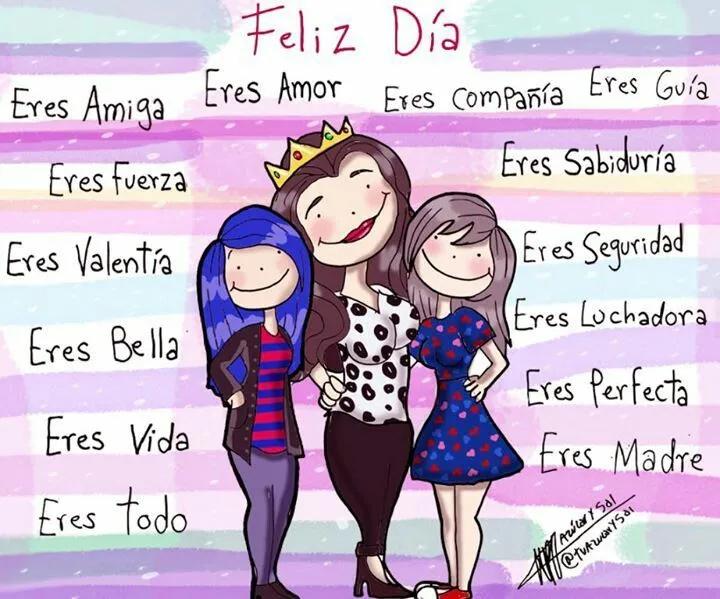 Feliz dia mama | caricaturas | Pinterest
