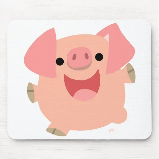 Feliz mousepad del cerdo del dibujo animado | Zazzle Feliz mousepad del cerdo del dibujo animado | Zazzle