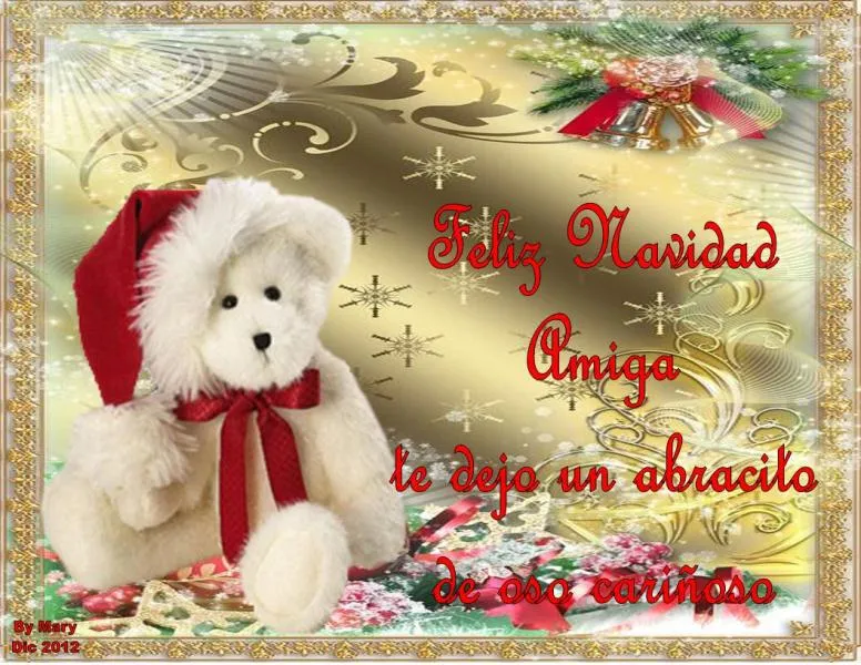 Feliz navidad amiga te dejo un abracito de oso cariñoso | Gotitas ... Feliz navidad amiga te dejo un abracito de oso cariñoso | Gotitas ...