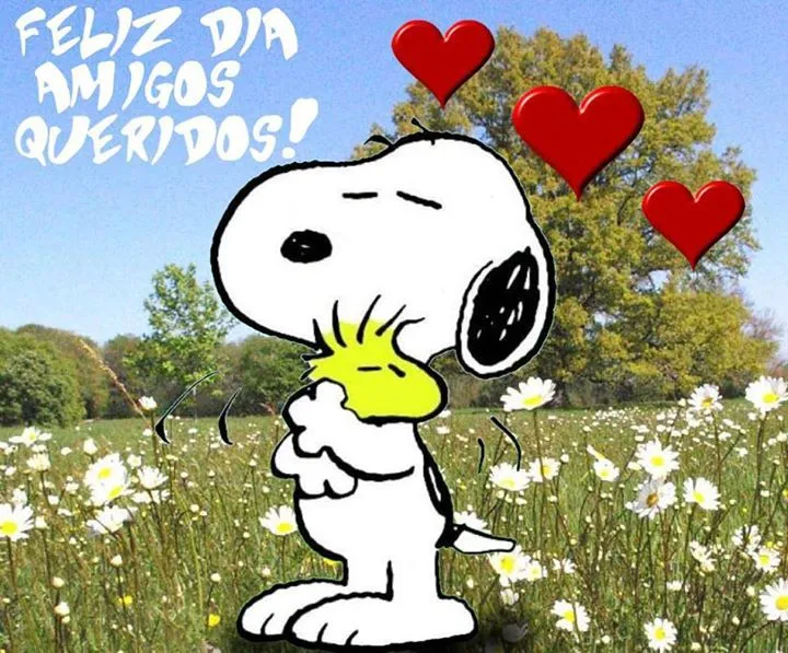 Feliz día queridos amigos (Imagen Snoopy) - ⊹ Imagenes con Frases ... Feliz día queridos amigos (Imagen Snoopy) - ⊹ Imagenes con Frases ...