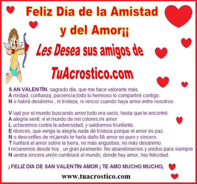 Feliz Día de SAN VALENTÍN a Todos nuestros AMIGOS VIRTUALES ... Feliz Día de SAN VALENTÍN a Todos nuestros AMIGOS VIRTUALES ...