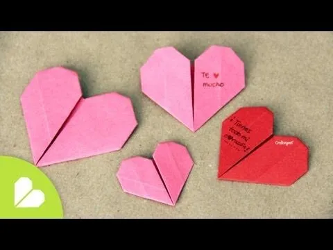 Corazones de Origami para San Valentin // Origami Heart - YouTube