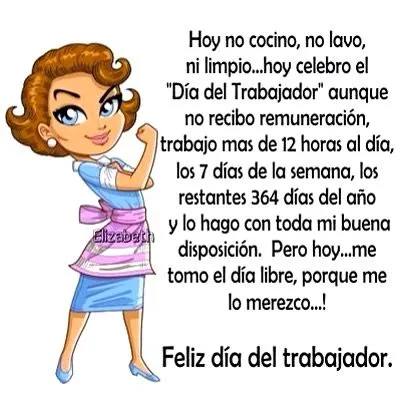 Feliz Dia Del Trabajador Ama De Casa - Imágenes para Compartir ...