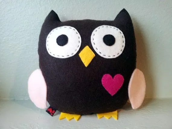 Felpa búho fieltro blando peluche regalo vivero hecho por iHartFelt