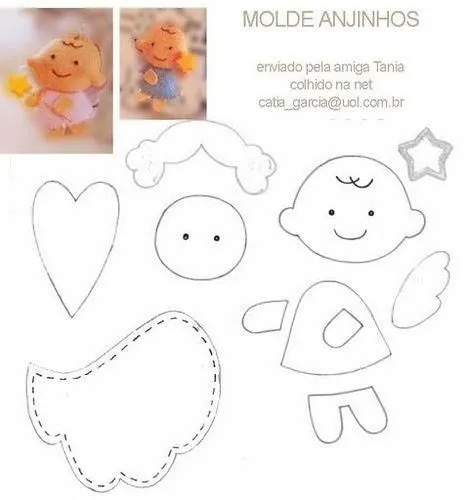 Felt angel / angelito fieltro | DECORACION | Pinterest | Felt ...