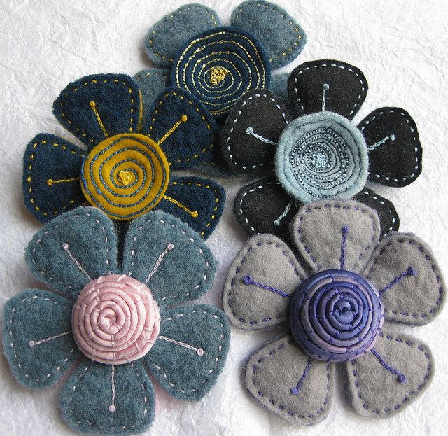 felt flower | Hair Bows and Headbands | Pinterest | Fieltro ...