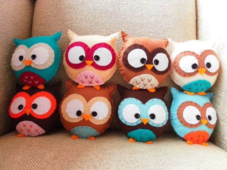 felt owls | Corujas | Pinterest | Fieltro, Owl y Búhos De Fieltro