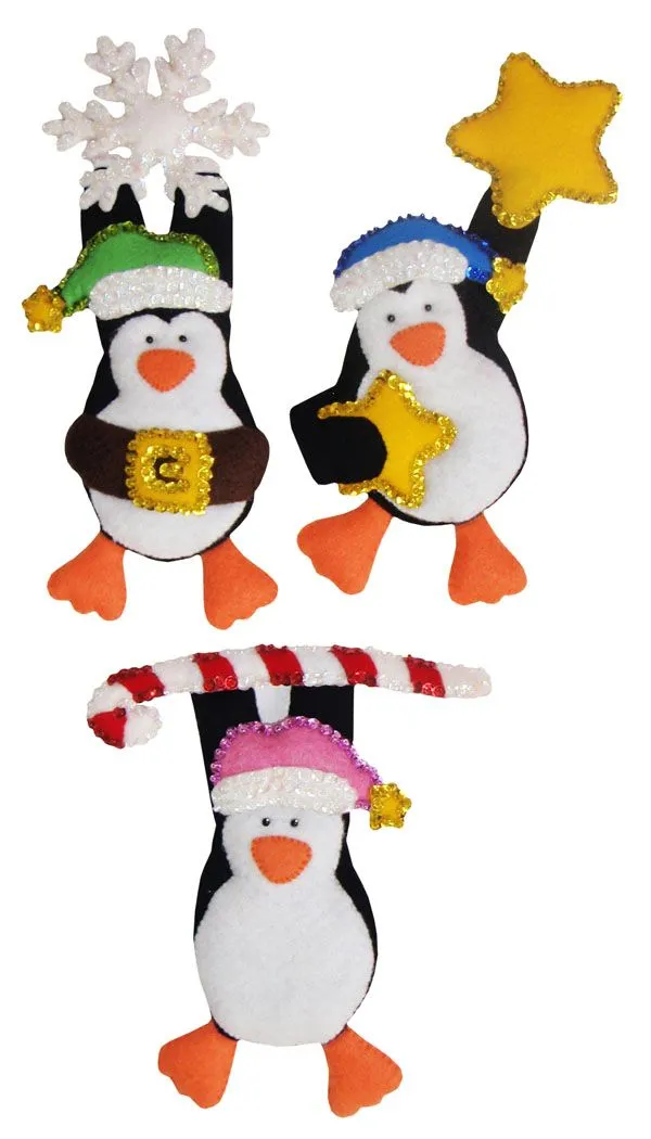 El Nuevo Fénix : Molde n-637 adornos para arbol pinguinos