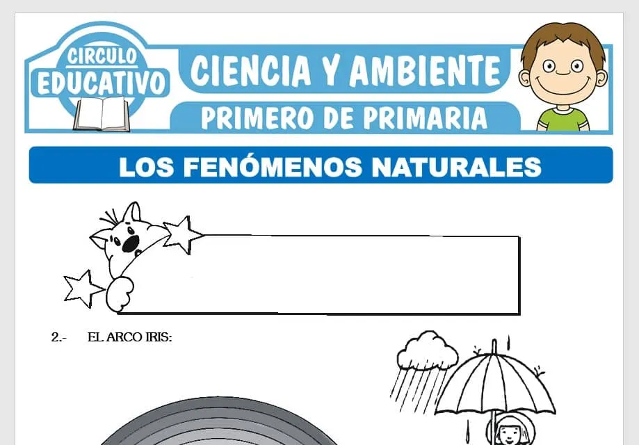 Los Fenómenos Naturales para Primero de Primaria – Fichas GRATIS Los Fenómenos Naturales para Primero de Primaria – Fichas GRATIS