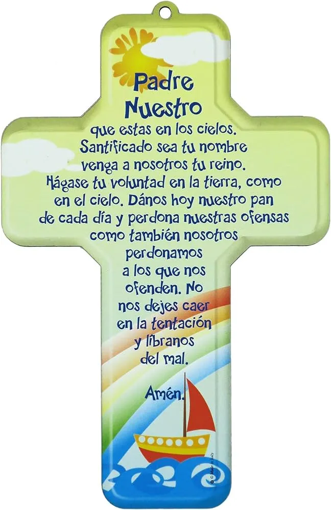 Ferrari & Arrighetti Crucifijo de Pared para niños con la oración del Padre  Nuestro en español - 12 x 18 cm : Amazon.com.mx: Hogar y Cocina