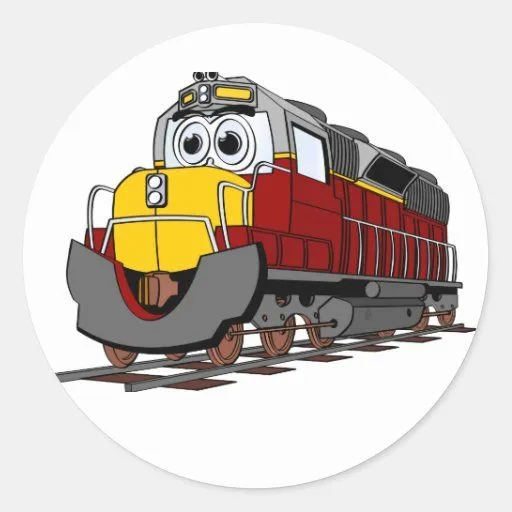 Dibujo animado del motor del tren de Borgoña Etiqueta de Zazzle. Dibujo animado del motor del tren de Borgoña Etiqueta de Zazzle.