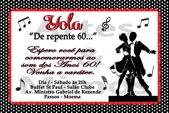 Festas Anos 60 – Modelos Dicas de Decoração, Convites e Bolos ... Festas Anos 60 – Modelos Dicas de Decoração, Convites e Bolos ...