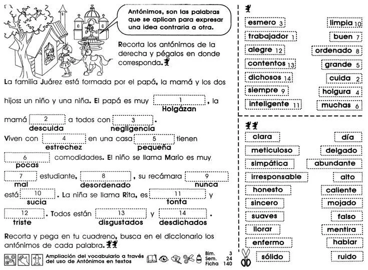 Ficha sobre Ampliación del vocabulario a través del uso de ... Ficha sobre Ampliación del vocabulario a través del uso de ...