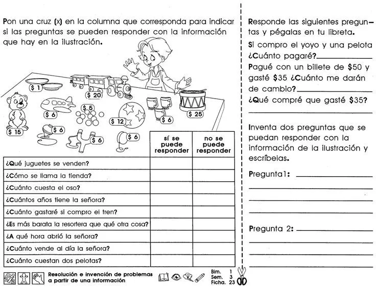 Ficha de apoyo y repaso sobre resolución e invención de problemas ...