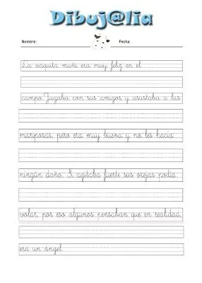Ficha de caligrafía dibujalia para descargar e imprimir. VER MÁS ...