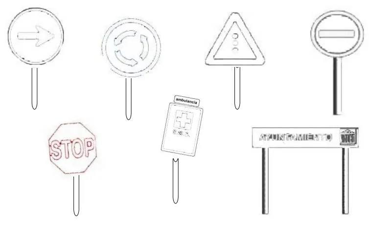 Ficha: colorea las señales | Recurso educativo 48020 - Tiching