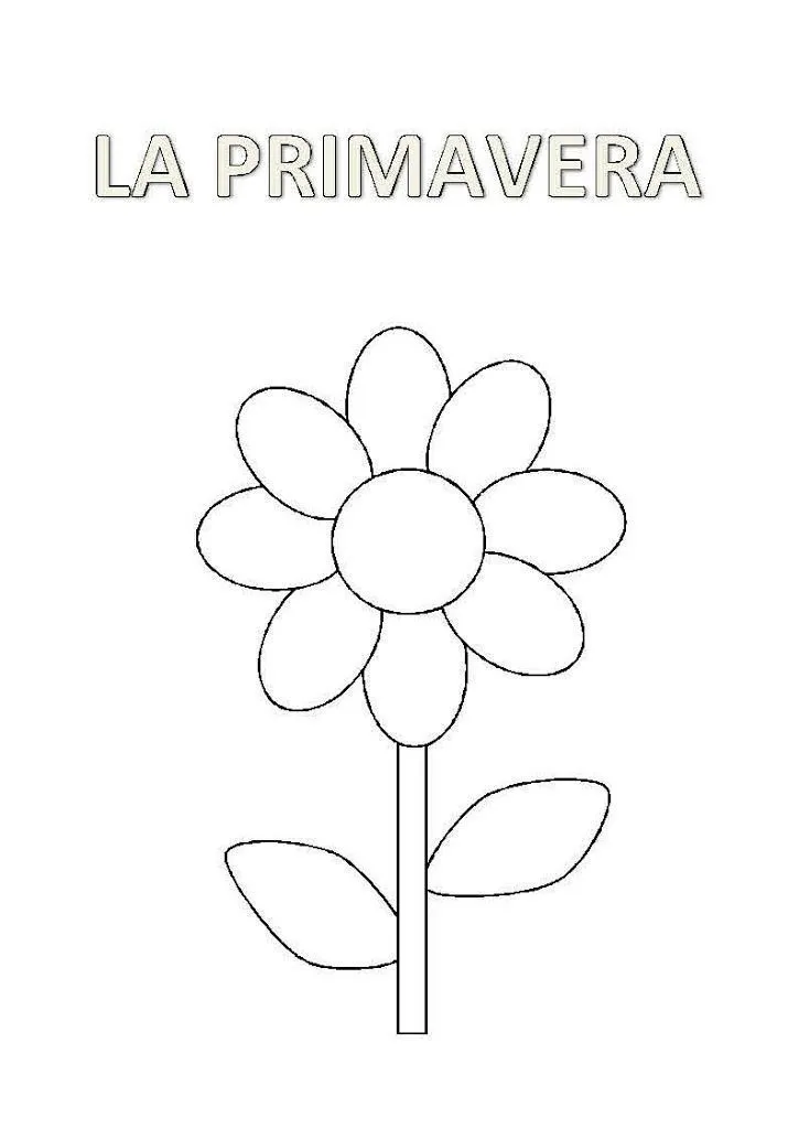Ficha para colorear: La primavera - Aprendiendo con Julia Ficha para colorear: La primavera - Aprendiendo con Julia