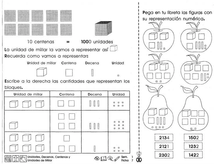 Ficha imprimible de repaso para 3er grado de matemáticas sobre ...