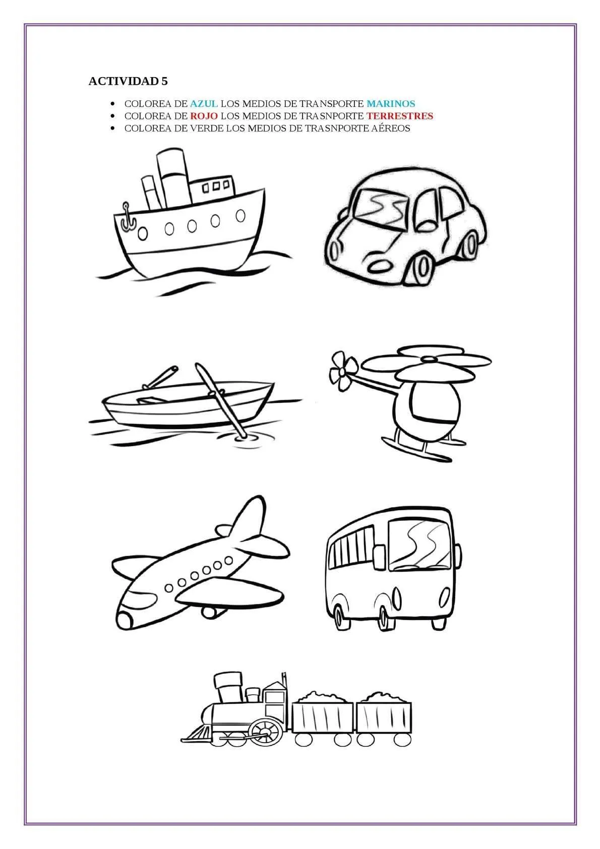 FICHA MEDIOS DE TRANSPORTE | Medios de transporte acuaticos, Medios de transporte, Transporte FICHA MEDIOS DE TRANSPORTE | Medios de transporte acuaticos, Medios de transporte, Transporte